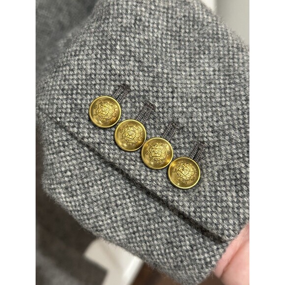 J. Crew Women Campbell Blazer Sz 2 Grey Tweed 100% Wool Jacket One Button Lined - Picture 6 of 10